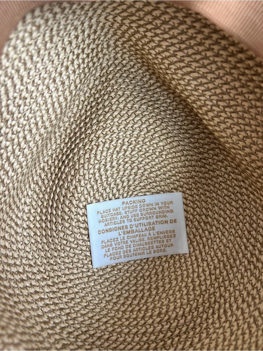 ERIC JAVITS SQUISHEE CLASSIC FEDORA IN PEANUT & WHITE